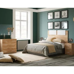 Dormitorio de matrimonio Roble/Blanco Puzzle 13