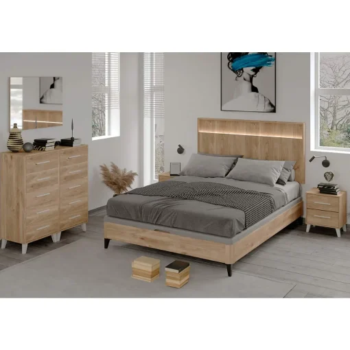 Dormitorio de matrimonio Roble/Blanco Puzzle 25