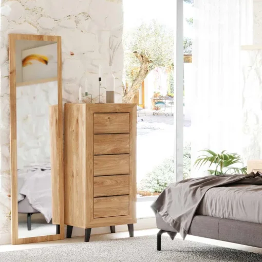 Dormitorio de matrimonio Roble/Negro Niza 12