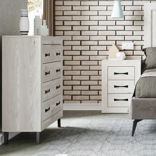 Dormitorio de matrimonio Artic/Negro Niza 13