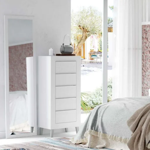Dormitorio de matrimonio Blanco/Plata Niza 14