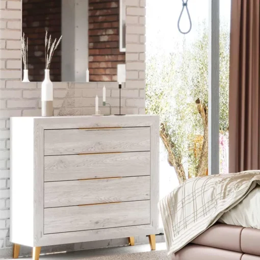 Dormitorio de matrimonio Artic/Oro Niza 16