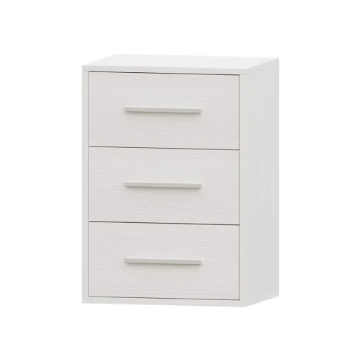 Dormitorio de matrimonio / Cabecero y mesitas de noche en Blanco/Plata / Puzzle 28
