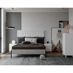 Dormitorio de matrimonio Blanco/Plata Puzzle 23