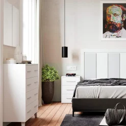 Dormitorio de matrimonio Blanco/Plata Puzzle 16