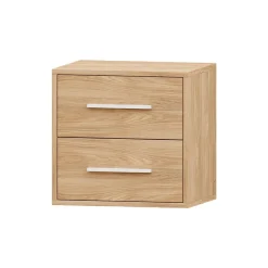 Dormitorio de matrimonio / Cabecero y mesitas de noche en Roble/Blanco / Puzzle 29