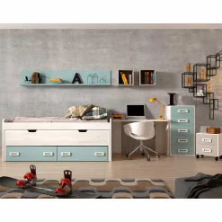 Dormitorio juvenil completo Artic/Rosa/Grey Start 05