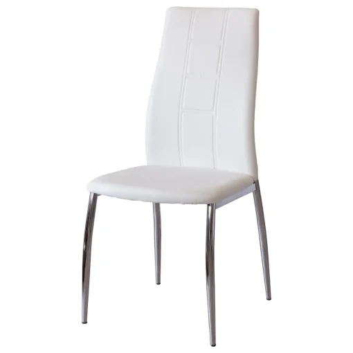 Juego de 6 sillas polipiel Nora, 44x47x99 cm