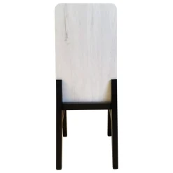 Juego de 2 sillas Roca Artic-Negro, 42,5×48,5×96 cm
