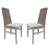 Juego de 2 sillas Roca Cambrian-Blanco, 42,5×48,5×96 cm