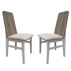Juego de 2 sillas Roca Cambrian-Blanco, 42,5×48,5×96 cm