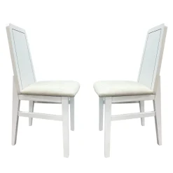 Juego de 2 sillas Roca Nieve-Blanco, 42,5×48,5×96 cm