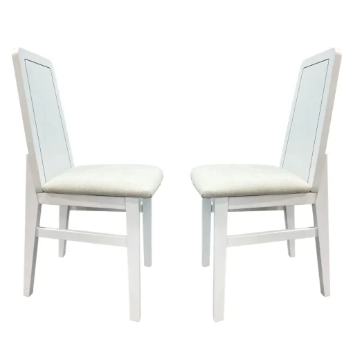 Juego de 2 sillas Roca Nieve-Blanco, 42,5×48,5×96 cm