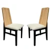 Juego de 2 sillas Roca Roble-Negro, 42,5×48,5×96 cm