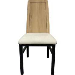 Juego de 2 sillas Roca Roble-Negro, 42,5×48,5×96 cm