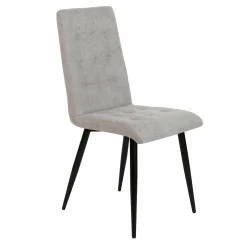 Juego de 4 sillas tela-metal Nia, 43x39x95 cm