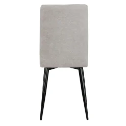 Juego de 4 sillas tela-metal Nia, 43x39x95 cm