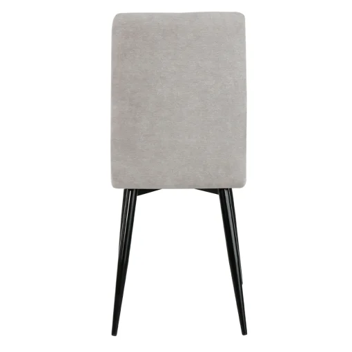 Juego de 4 sillas tela-metal Nia, 43x39x95 cm