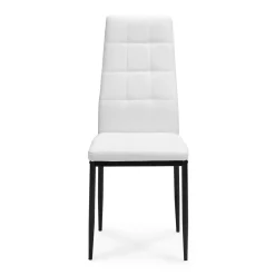 Juego de 4 sillas tela-metal Kama, 43x56x96 cm