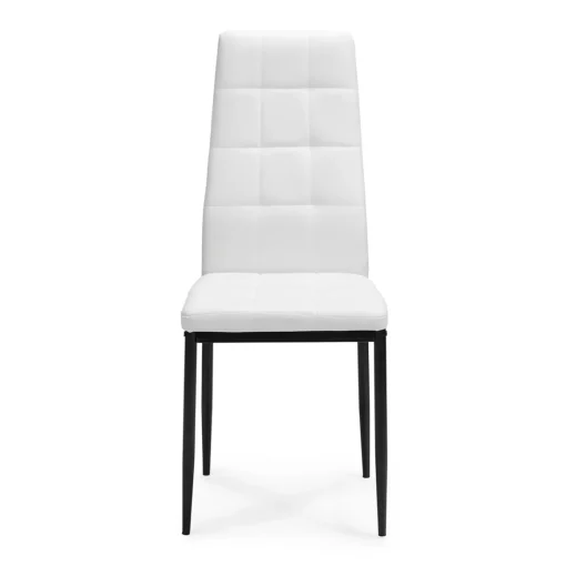 Juego de 4 sillas tela-metal Kama, 43x56x96 cm