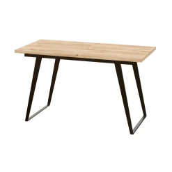 Mesa extensible Roble patas metálicas, 140x90x73,5