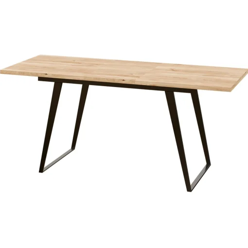 Mesa extensible Roble patas metálicas, 140x90x73,5