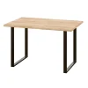 Mesa fija Roble patas metálicas, 140x90x73,5