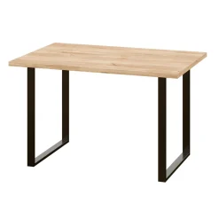 Mesa fija Roble patas metálicas, 140x90x73,5
