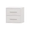 Mesita de noche Blanca 2 cajones Puzzle, 43x42x33 cm