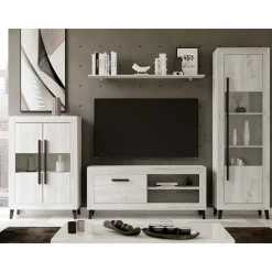 Mueble de salón Artic tirador lineal Niza 07, 280 cm