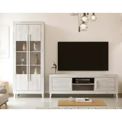 Mueble de salón Artic tirador lineal Niza 04, 260 cm