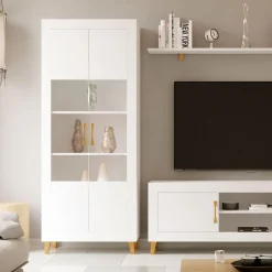 Mueble de salón Blanco tirador standar Niza 08, 260 cm