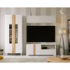 Mueble de salón Blanco/Roble Puzzle 28, 220 cm