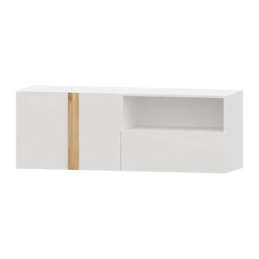 Mueble de salón Blanco/Roble Puzzle 24, 280 cm