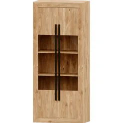 Mueble de salón Roble tirador lineal Niza 01, 300 cm