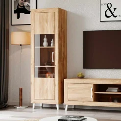 Mueble de salón Roble tirador standar Niza 03, 240 cm