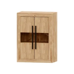 Mueble de salón Roble tirador lineal Niza 01, 300 cm