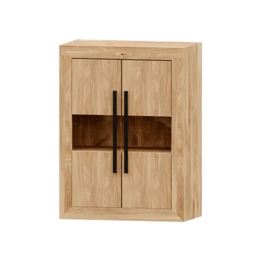 Mueble de salón Roble tirador lineal Niza 01, 300 cm