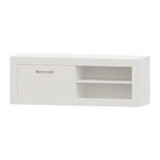 Mueble TV Blanco nieve 140 Niza tirador standar, 140x50x42 cm