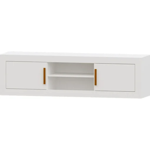 Mueble TV Blanco nieve 180 Niza tirador lineal, 180x50x42 cm