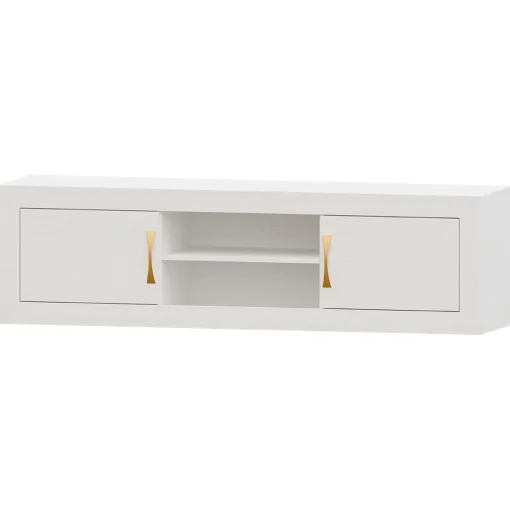 Mueble TV Blanco nieve 180 Niza tirador standar, 180x50x42 cm