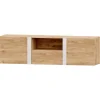 Mueble TV Roble 180 Puzzle tirador Blanco nieve, 180x50x42 cm