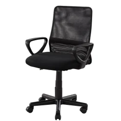 Silla de escritorio giratoria Nice, negra
