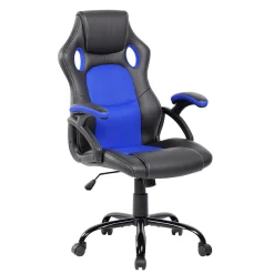 Silla de escritorio giratoria Mouse, negra-azul