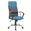 Silla de escritorio giratoria Lola, tela azul