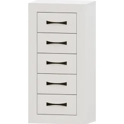 Sinfonier Blanco 5 cajones Niza tirador standar, 54x110x42 cm