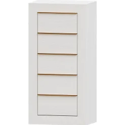 Sinfonier Blanco 5 cajones Niza tirador forma, 54x110x42 cm