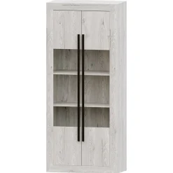 Vitrina Artic 80 Niza tirador lineal, 80x190x42 cm