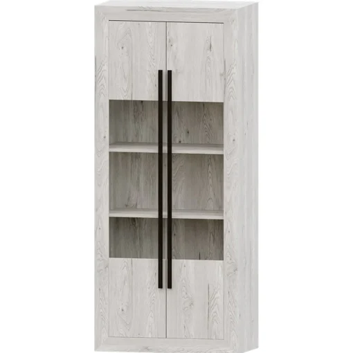 Vitrina Artic 80 Niza tirador lineal, 80x190x42 cm