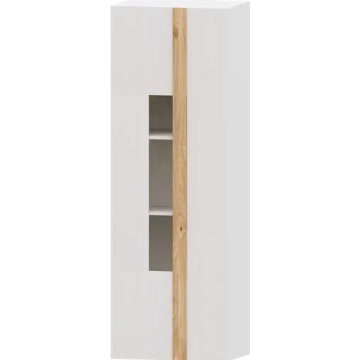 Vitrina Blanco nieve 60 Puzzle tirador Roble, 60x190x42 cm